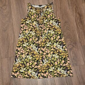 J. Jill Black and Yellow Floral Mini Dress